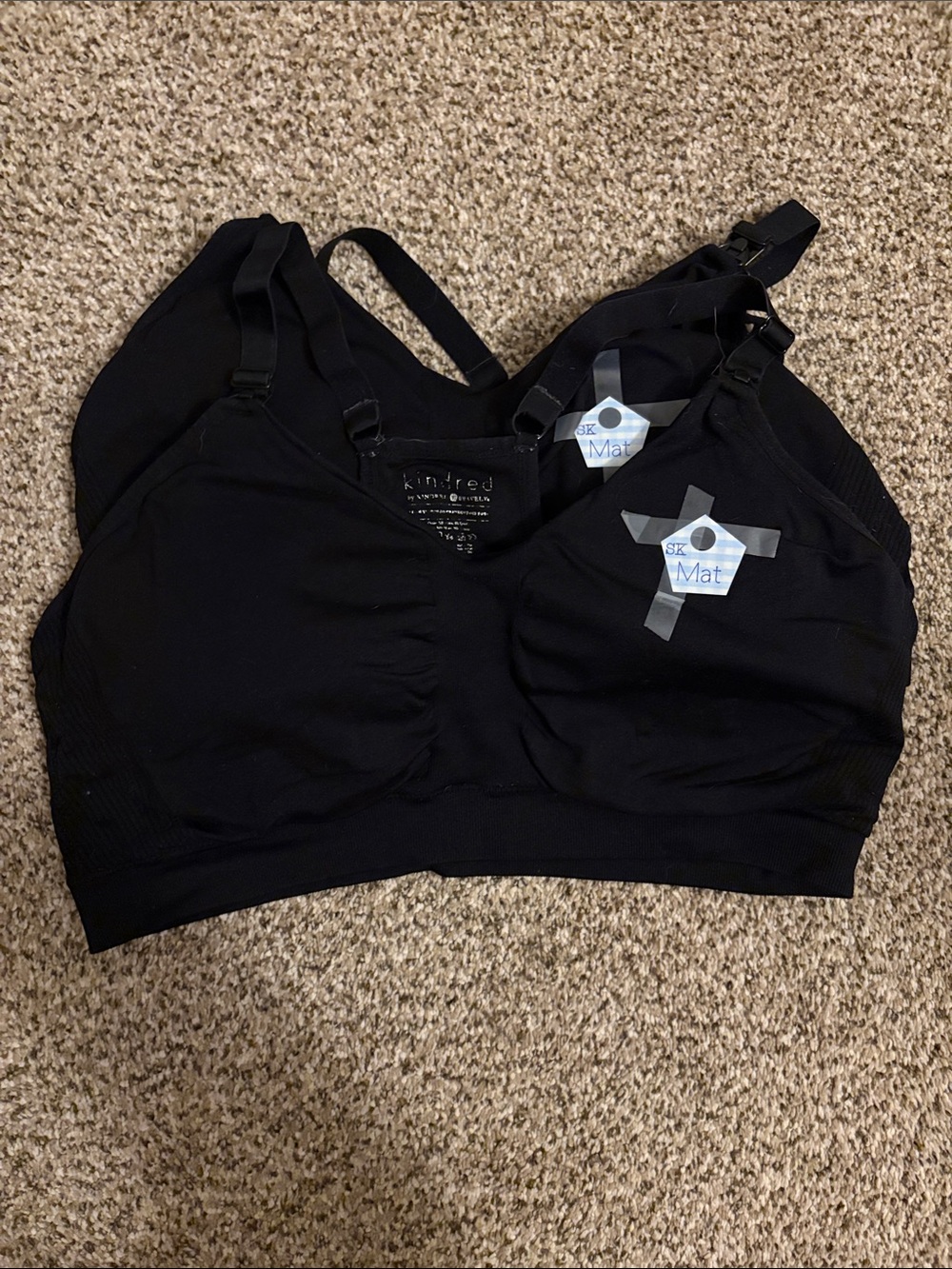 Black Seamless Nursing maternity pumping Bra